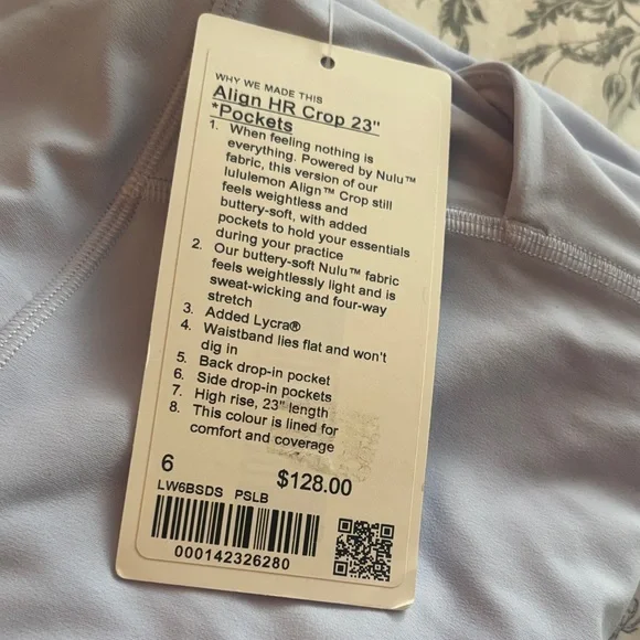 Lululemon Athletica Soft Blue Align HR Crop 23” Size 6 - Picture 10 of 11